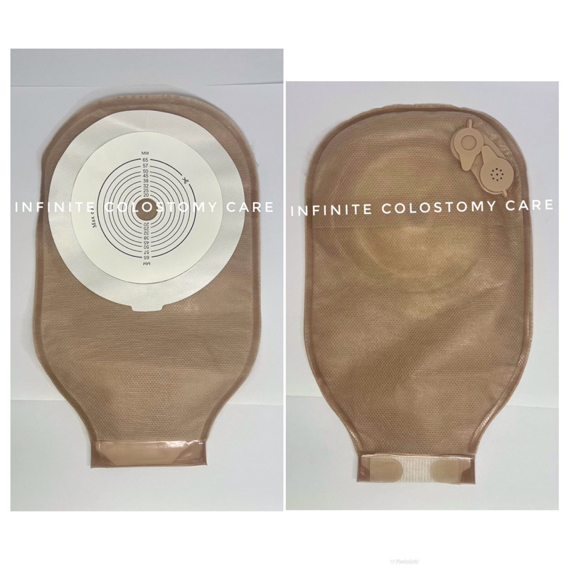 Aurabaik Colostomy Bag Kantong Kolostomi Dewasa Buram Steadlive Dual Filtered Double Perekat 65Mm