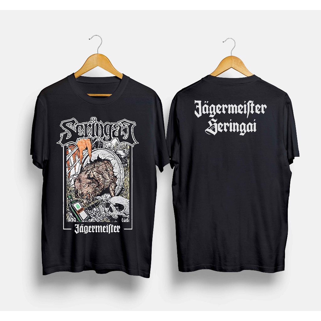 KAOS BAND SERINGAI -Jagermeister- TSHIRT SERINGAI BAND ORIGINAL DISTRO BAJU MUSIK ROCK METAL SERINGA