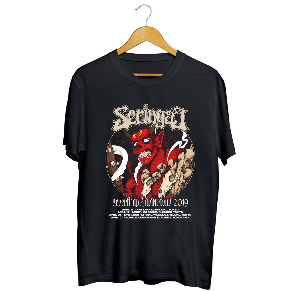 seringai 4 TSHIRT BAND SERINGAI TOUR JAPAN 2019 KAOS DISTRO PREMIUM CASUAL