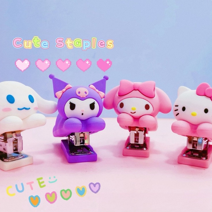 

SPONTAN Staples 3D Sanrio Big Size Hekter Cute Melody Kuromi Cinnamoroll Hello Kitty