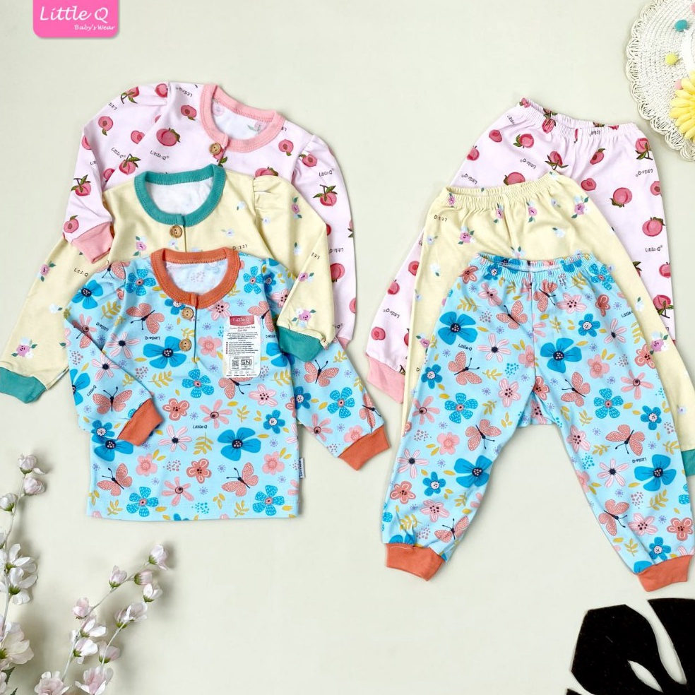 Modern LittleQ Baju Bayi dan Anak Setelan Panjang Motif