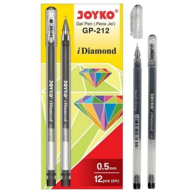 

SPONTAN 12pc PULPEN GEL DIAMOND GP 212 PEN JEL JARUM NEEDLE TIP