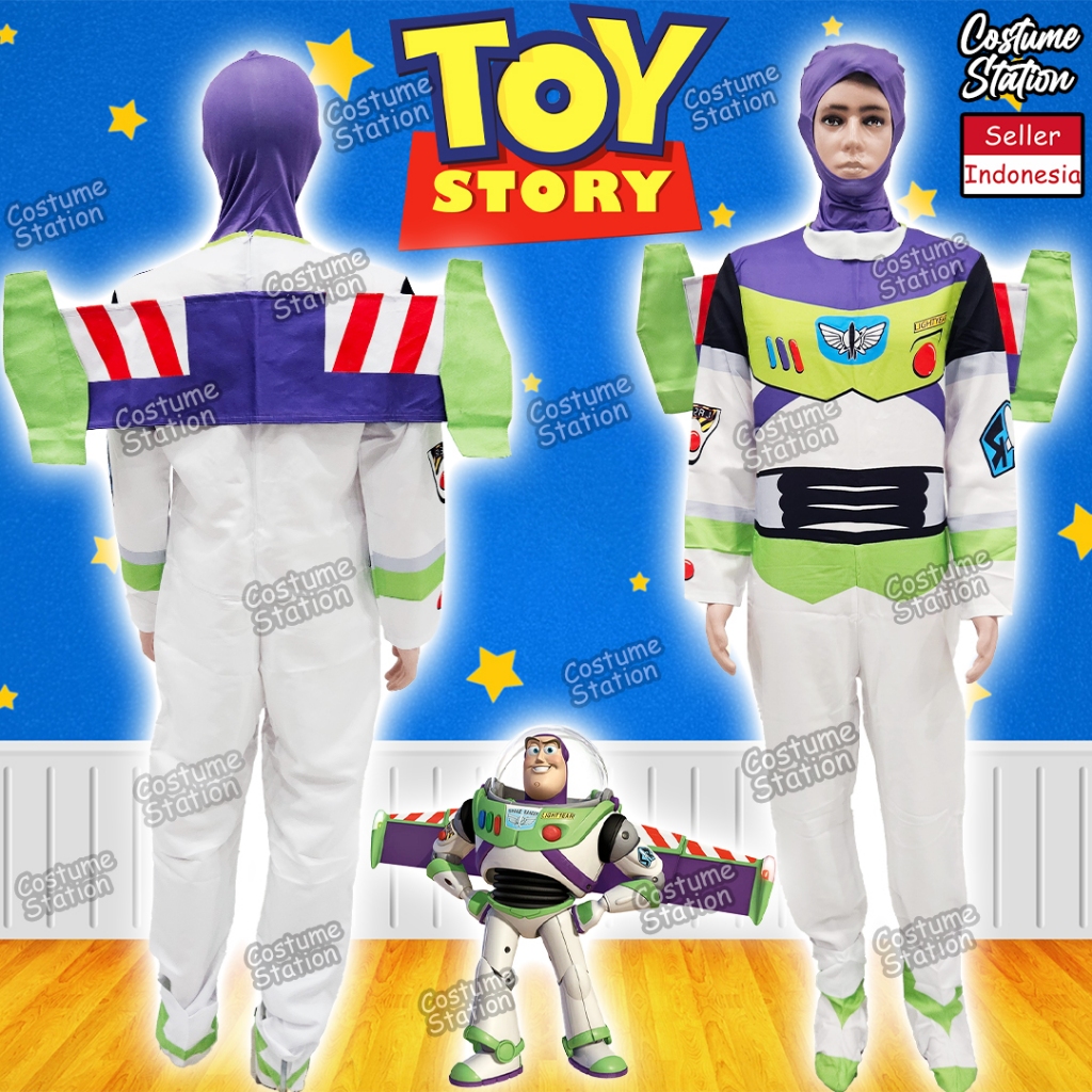 Kostum Toy Story Buzz Lightyear / Costume Astronot Astronaut Mainan Halloween pria cowo dewasa