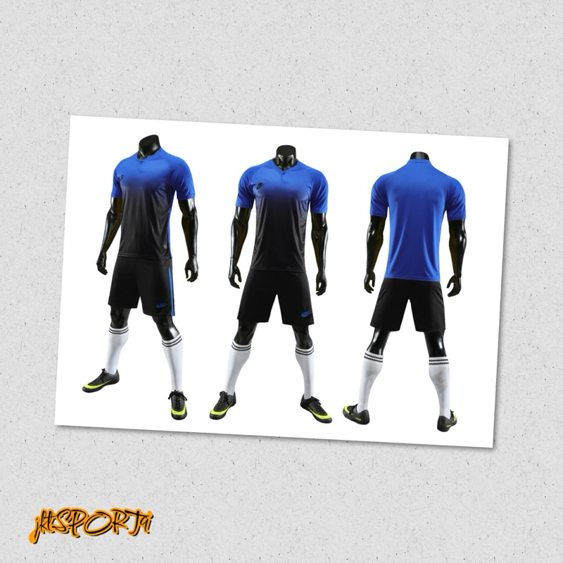 SETELAN JERSEY FUTSAL E.K.N. ONEC KERAH KANCING GRASI PRINT27 2024 JKTSPORT9 / BAJU FUTSAL IMPORT GR