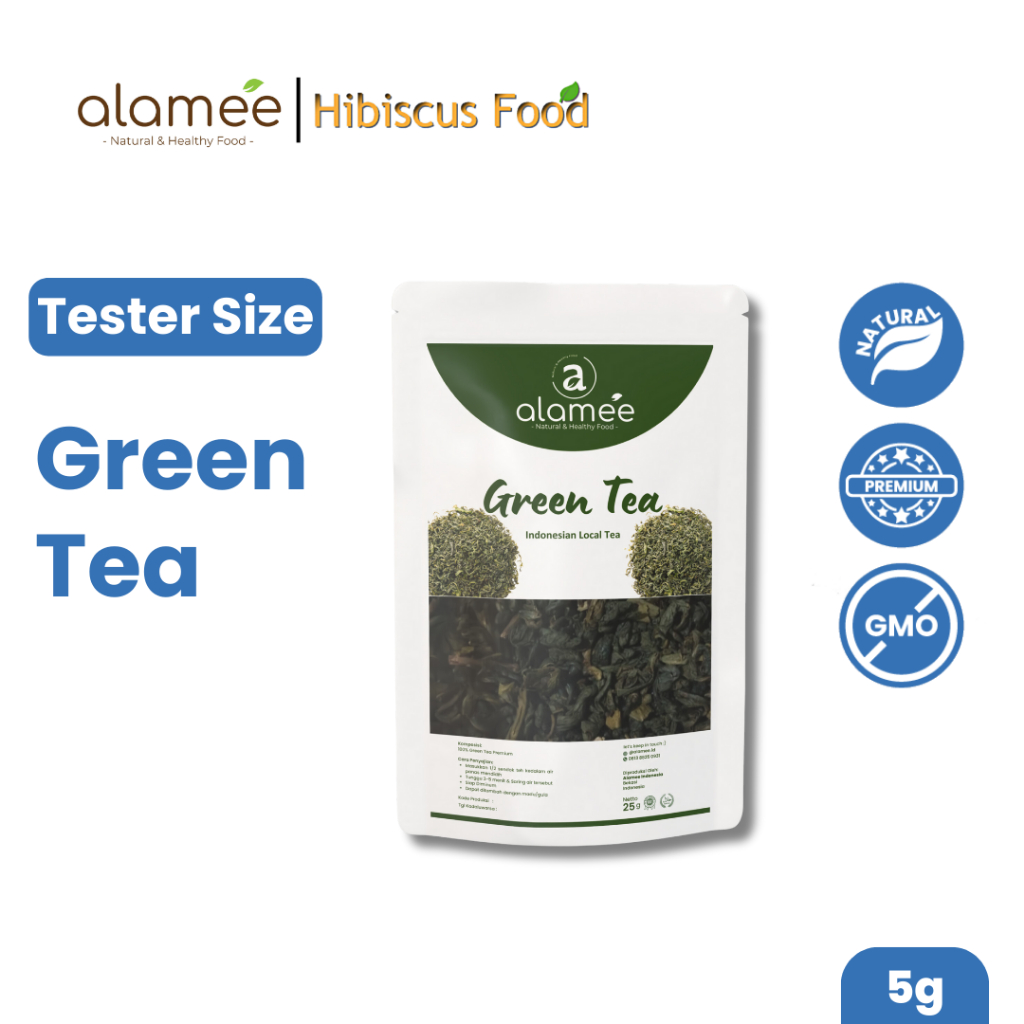 

ALAMEE Teh Hijau Green Tea Organic Kering Organik Greentea Minuman Herbal 5 gram