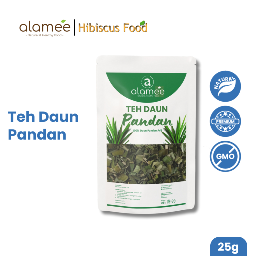 

Teh Daun Pandan Kering Leaf Tea Organik Alami Minuman Herbal Siap Minum Seduh 25 Gr fresh and natural