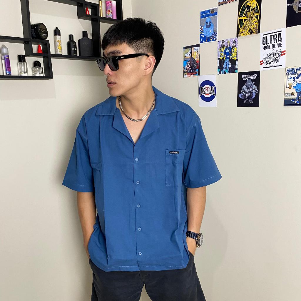 KEMEJA PRIA OVERSIZE COZYCLUB CUBAN BOWLING Shirt Linen Premium | Kemeja bowling Kerah Terbuka Lenga