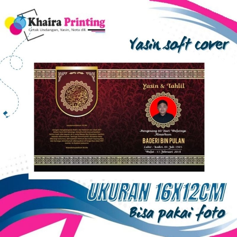 

10pcs cetak yasin custom bisa pakai foto 128 halaman war 1