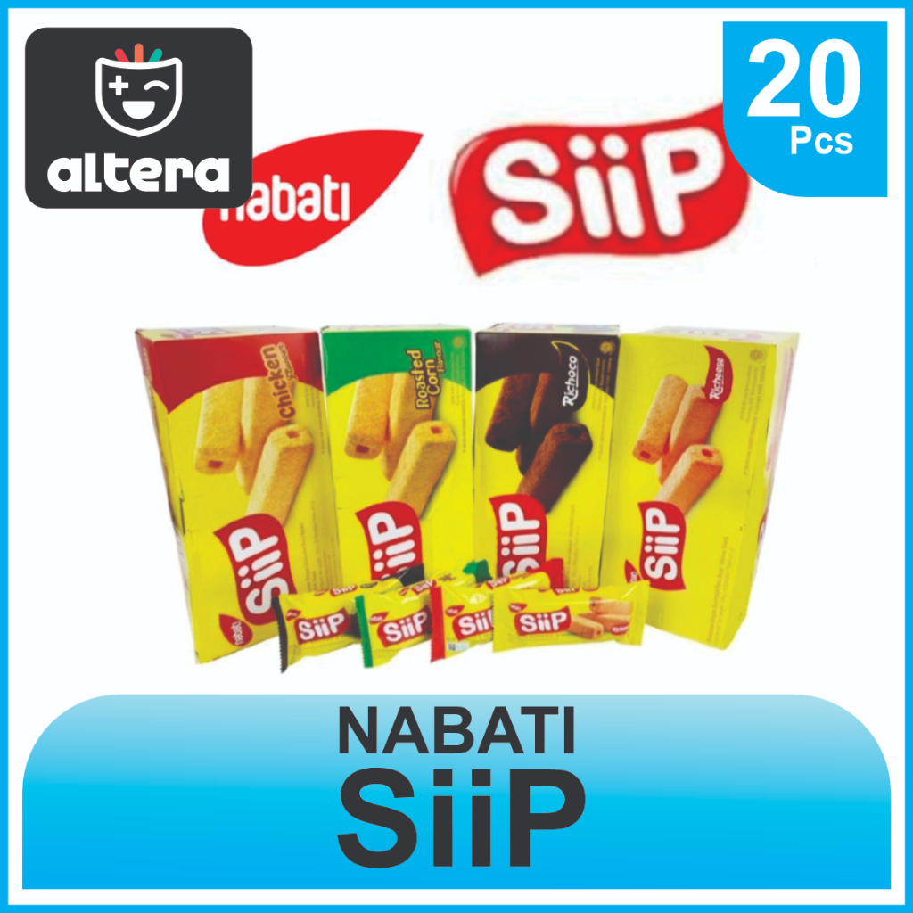 Nabati Siip Sip 500 / Snack Nabati Siip Keju Ayam Coklat Jagung - 1 Box isi 20 Pcs