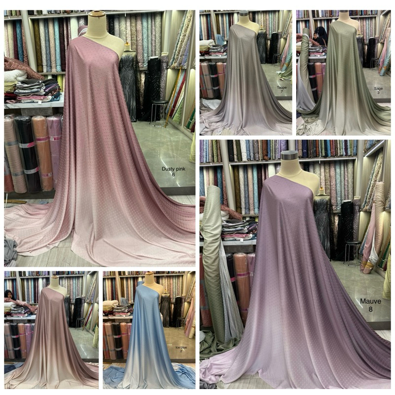 Kain Uragiri Armany Silk gradasi ombre / bridesmaid dress tunik kebaya