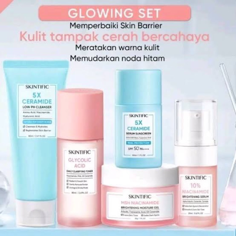 Paket Glowing Skintific Set