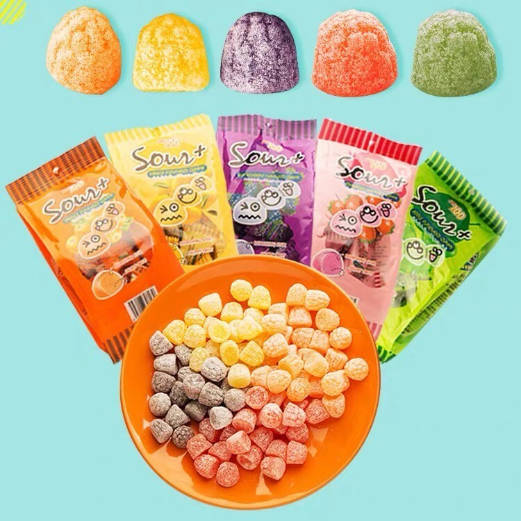 

Permen Lunak / Gummy Candy Cocoaland Lot100 Sour Plus & Gummy Blackcurrant, Mango, Apple, Orange 100 Gr