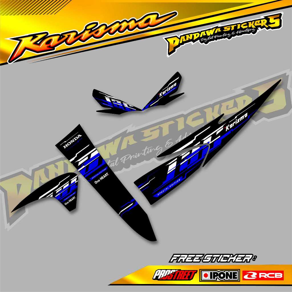 STRIPING VARIASI HONDA KARISMA -125 VIETNAM STYLE / STIKER VARIASI MOTOR HONDA KARISMA 125