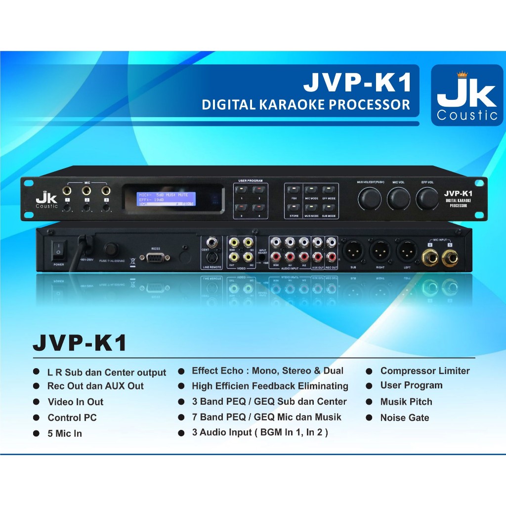 Digital Processor Efek Karaoke JK Coustic JVP K1