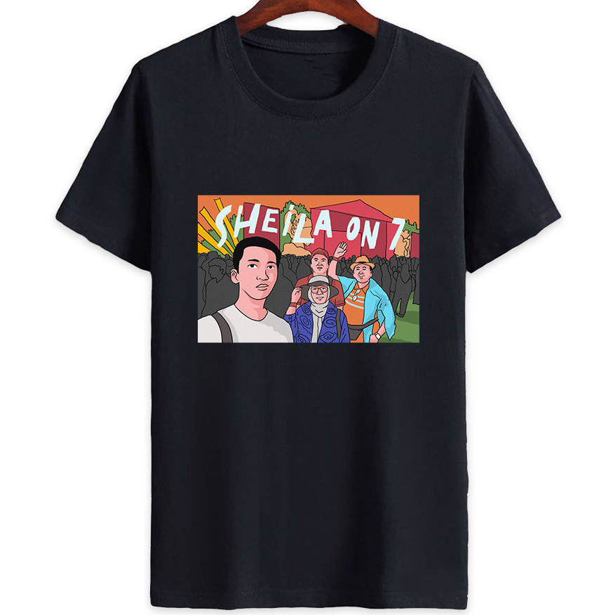 Kaos Distro Sheila On 7 Original Gank Seven Tshirt Pria Wanita Unisex Hitam Putih Korean Style UU801