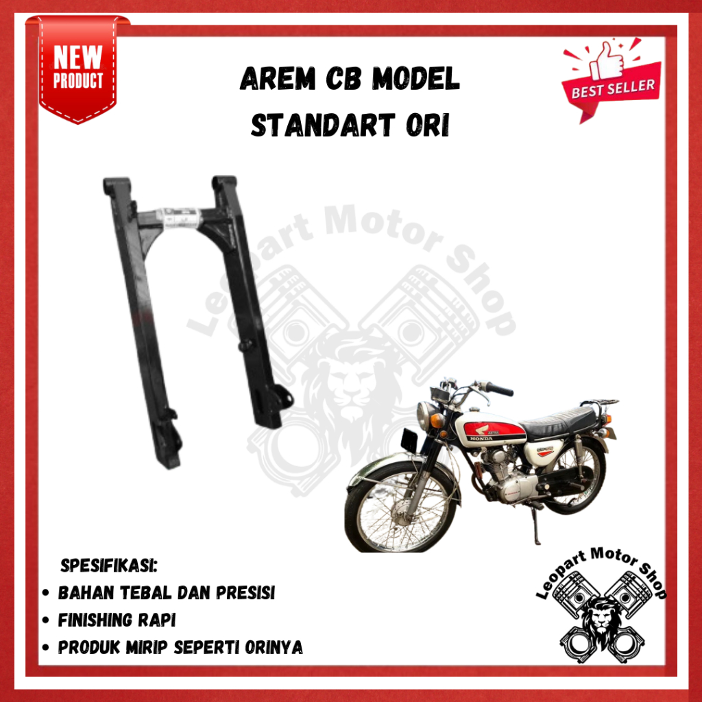 Swing arem arm fork belakang honda cb100 cb model standart ori Hitam presisi