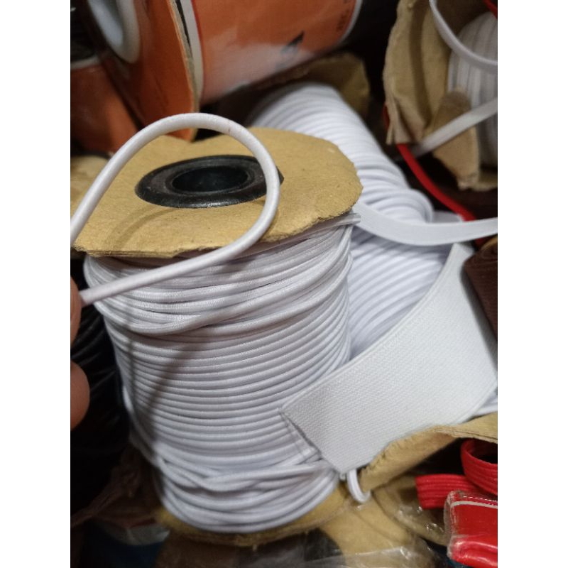 Tali Frame Karet Elastis Bulat Hitam Putih