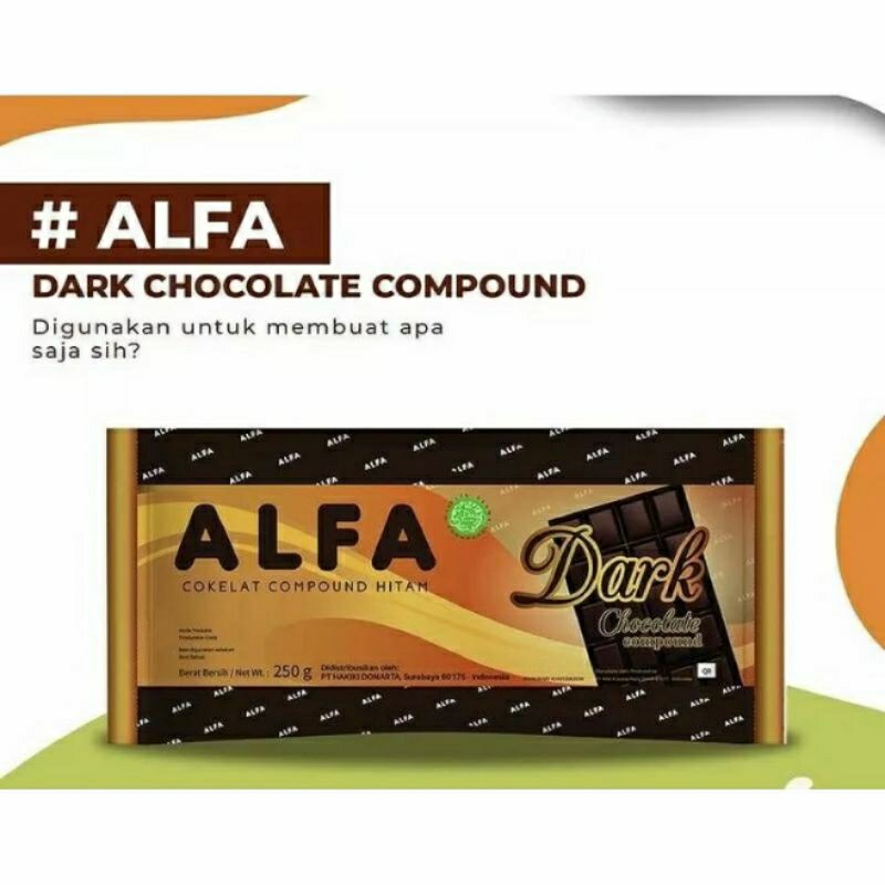 

Alfa dark compound chocholate 250 gram