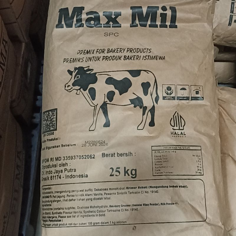 

MAX MIL PREMIX SUSU BUBUK UNTUK BAKERY 25 Kg