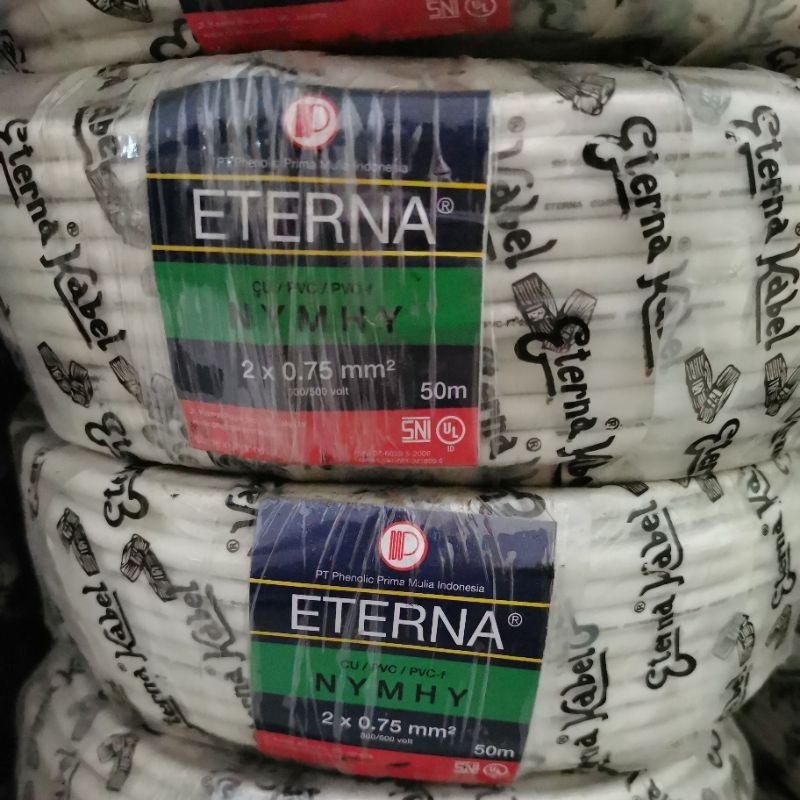 Kabel Eterna NYMHY 2x0.75 meteran