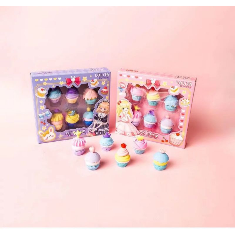 

Penghapus Pensil Cup Cake/Eraser Cup Cake Isi 6