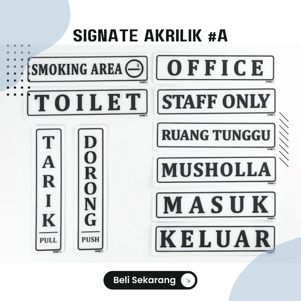 

Sign Akrilik/Papan Tanda Signage/Sign Board/Papan Sign Acrilic