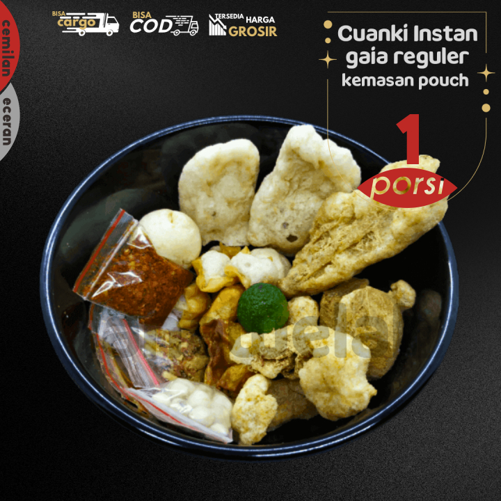 

Cemilan Cuanki Instan 1 POUCH porsi 1 mangkuk by Lahawelah