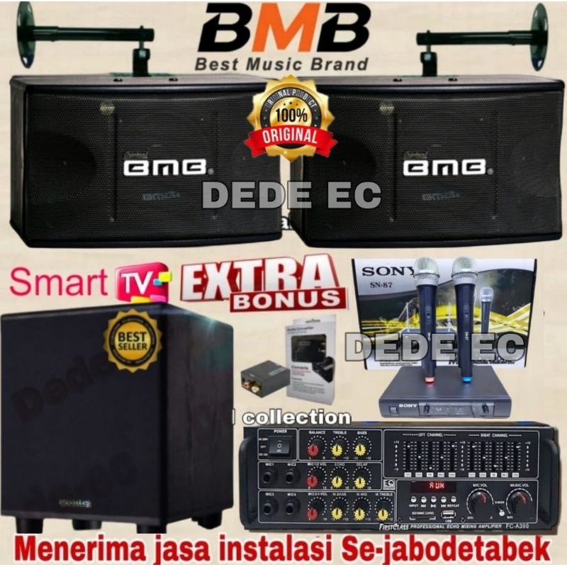 PAKET SOUND KARAOKE SPEAKER BMB 10 INCH+SUBWOOFER 12 INCH (LENGKAP)