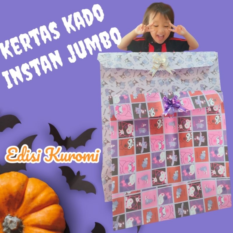 

Kertas Kado INSTAN JUMBO Bonus Pita Muat Bed Cover / Boneka