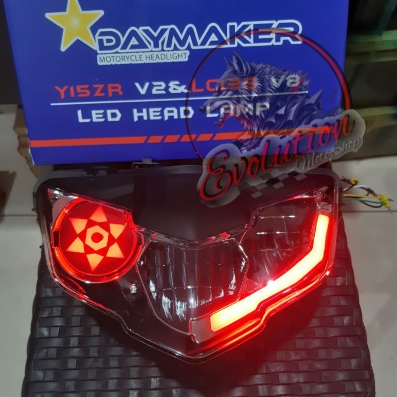 Lampu depan MX KING NEW V2/MX 135 NEW 2020 model RGP daymaker original - hadlamp mx king/MX135 v2 le