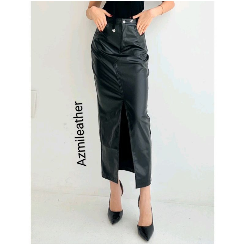 Rok kulit wanita / rok span /ROK KULIT / rok kulit Korean style