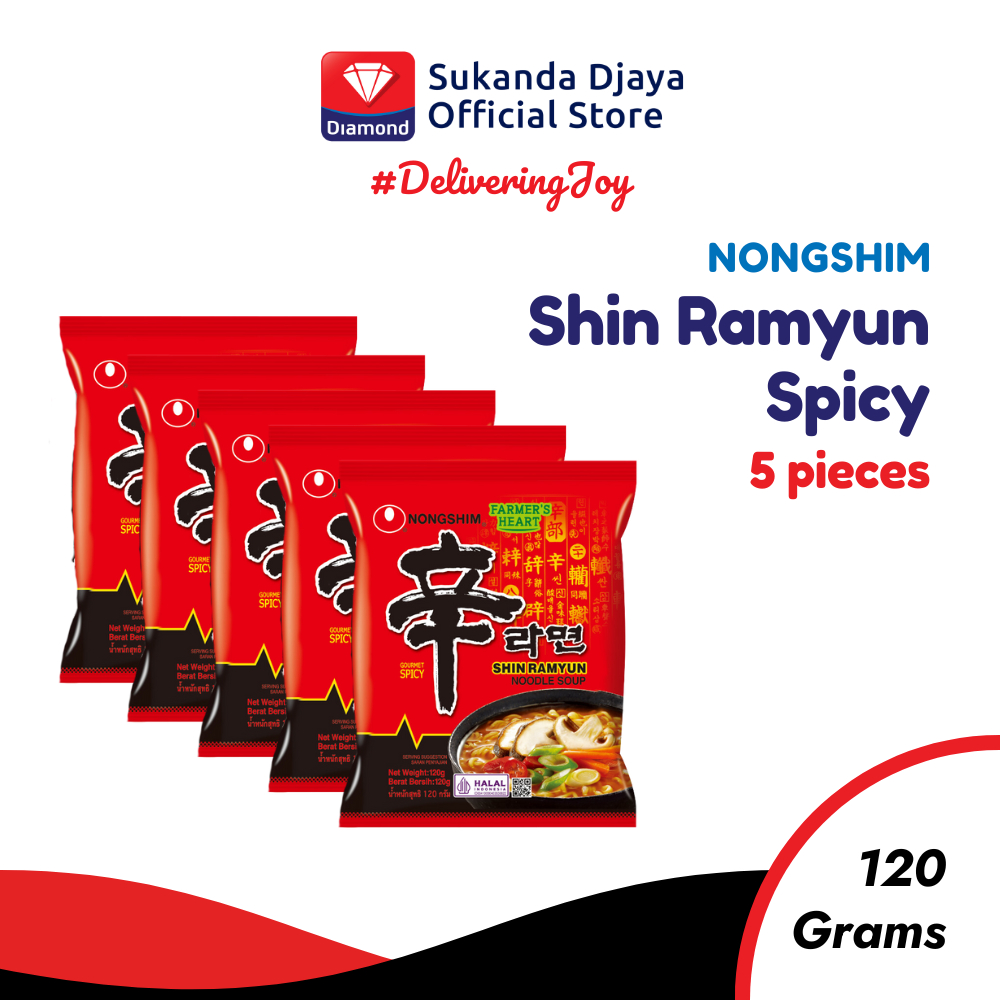 

Nongshim Mie Instan Shin Ramyun Spicy 120 Gr Multipack