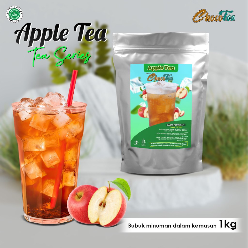 

BUBUK MINUMAN RASA APPLE TEA 1KG / SERBUK SEDUH ANEKA RASA / ICE SHAKE ES KEKINIAN / POWDER TEH APEL COKELAT COKLAT TARO MATCHA COOKIES CREAM VIRAL BANYAK PILIHAN VARIAN KEMASAN 1 KG 1000GRAM 1000 GRAM ENAK NIKMAT CREAMY LEZAT SUPPLIER DISTRIBUTOR