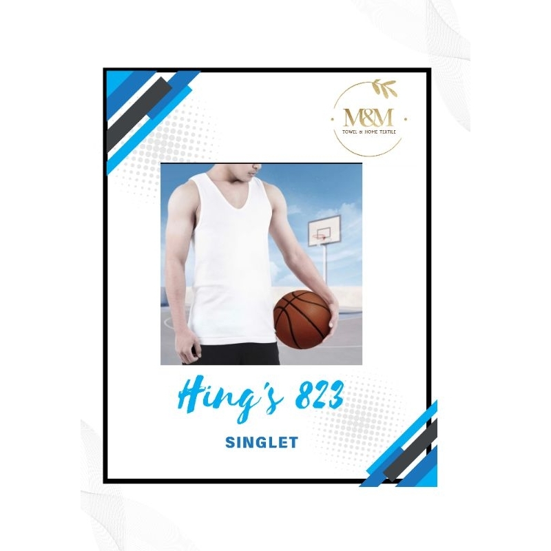 Kaos Singlet Hings Pria Polos 823, Putih / 1pc