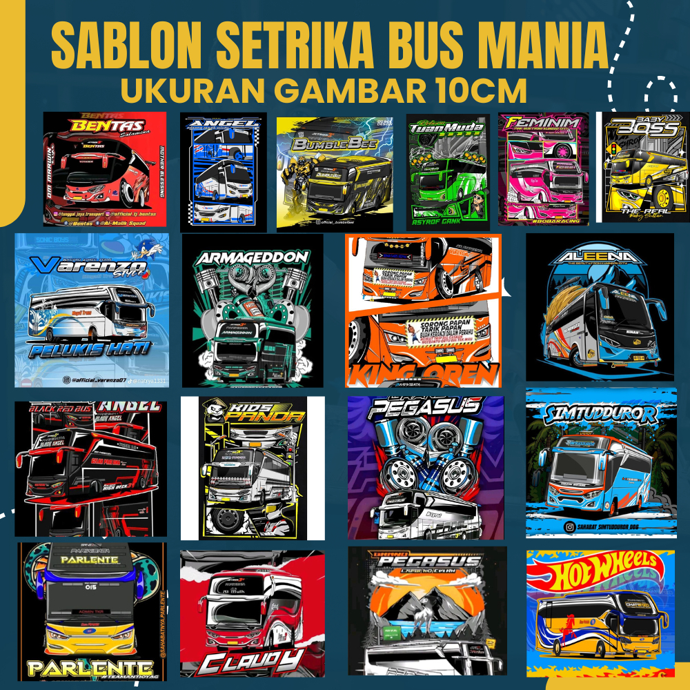 sablon setrika bus mania telolet