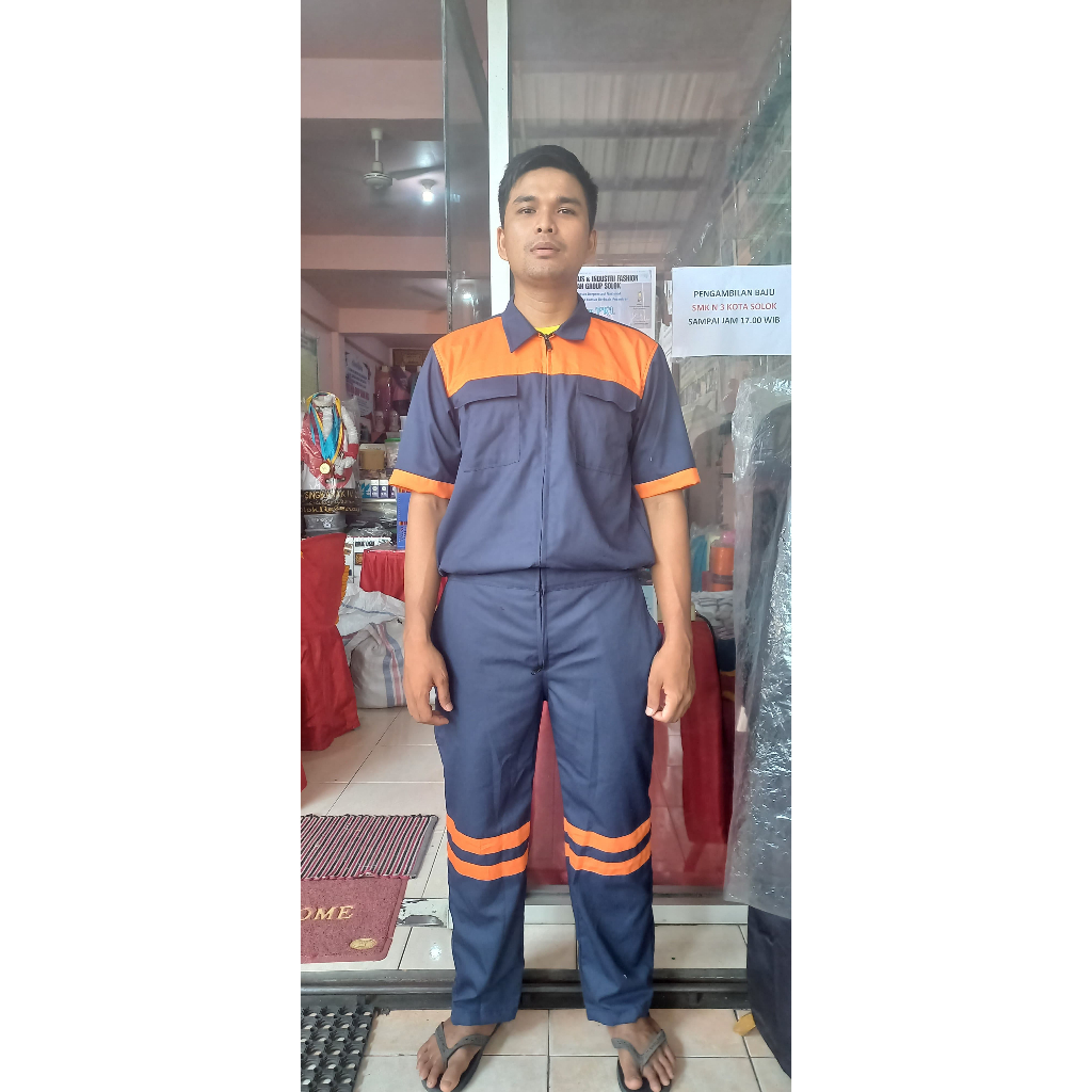 Stelan Baju Pria Baju Kodok Drill