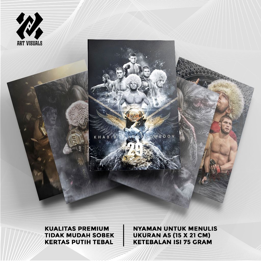 

Buku Tulis Custom Tema MMA Khabib Nurmagomedov Terlengkap Termurah Model Bebas Pilih Foto / Buku Tulis Sekolah / Buku Catatan