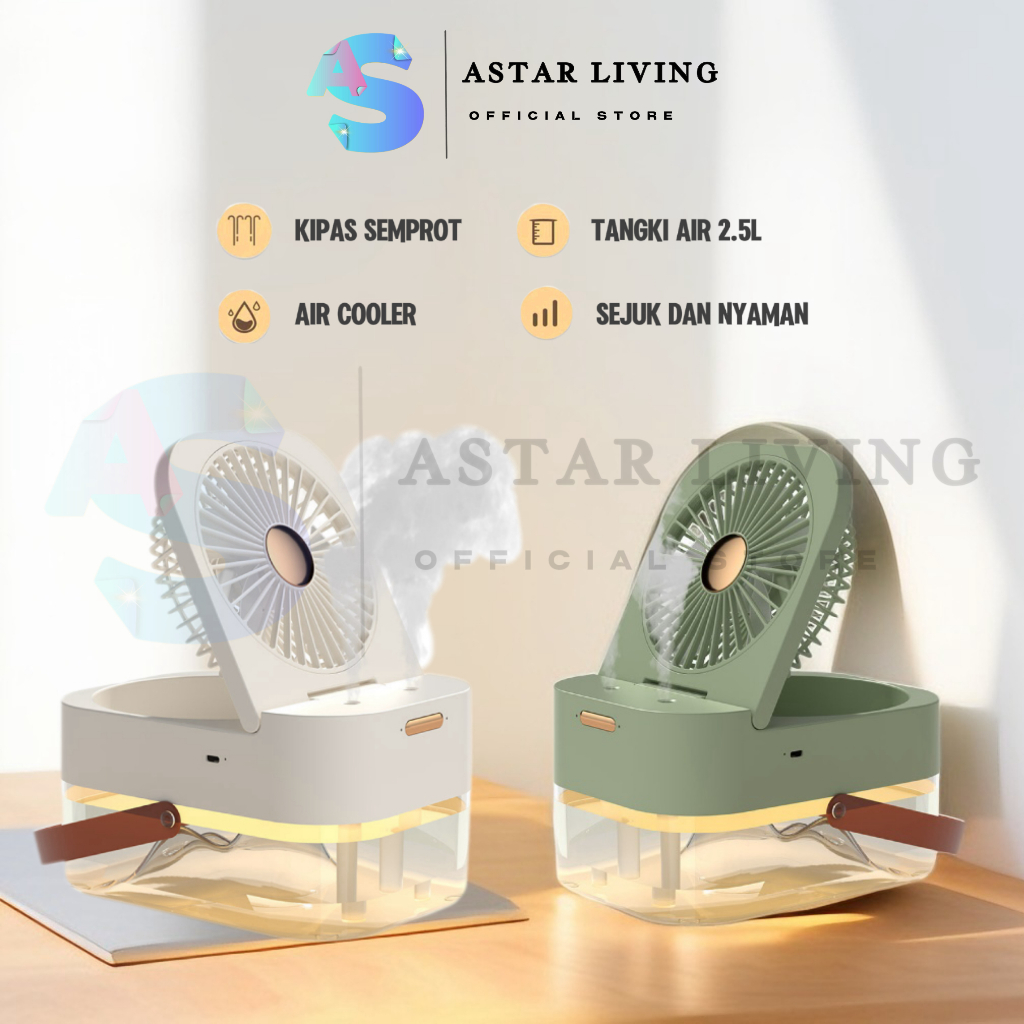 [AL] Kipas Angin AC Mini Fan Portable-Remote Control Bisa Di Lipat Kipas angin meja