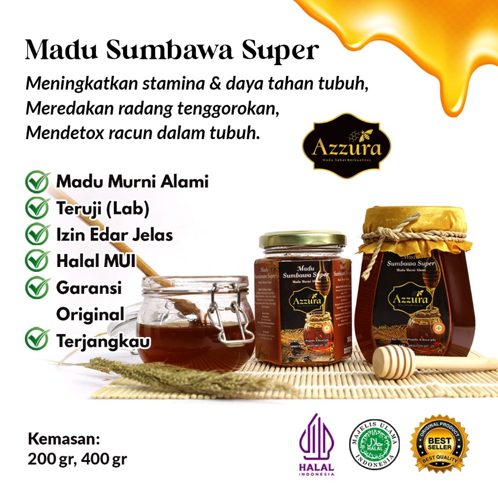 

Madu Azzura - Madu Sumbawa Meningkatkan Imunitas Madu Hutan Asli 100% Original Tanpa Campuran