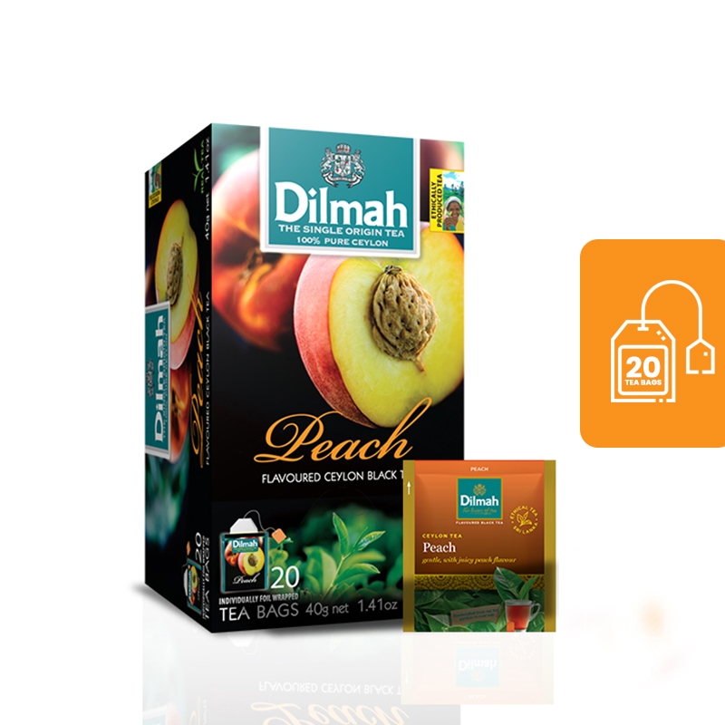 

Dilmah Peach Tea - Teh Celup (Foil Envelope 20s)