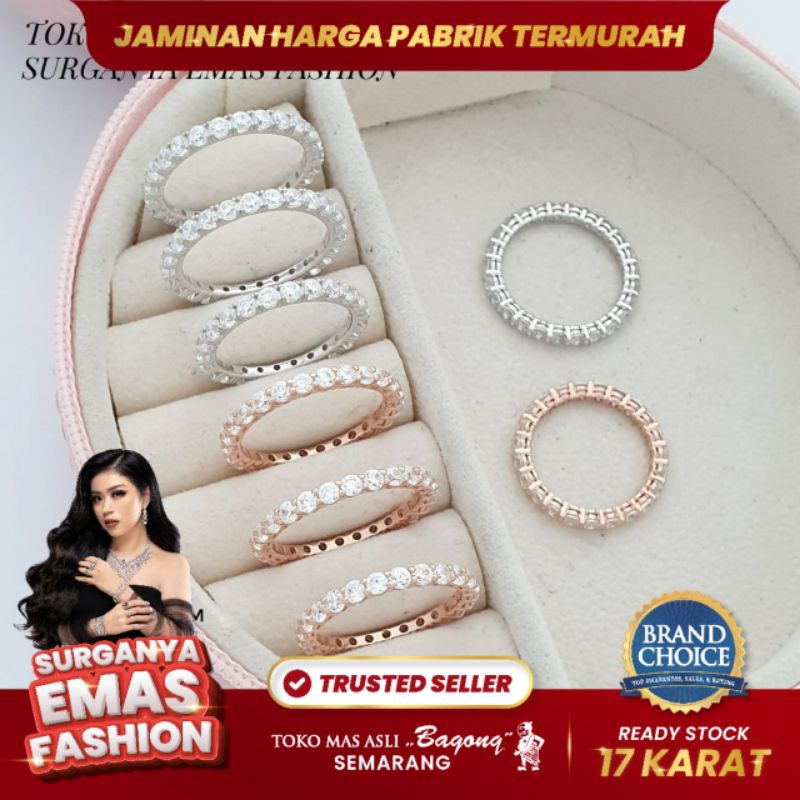 CINCIN FASHION LETRING 17K/750- ASLI BAGONG GOLD BAGONG EMAS