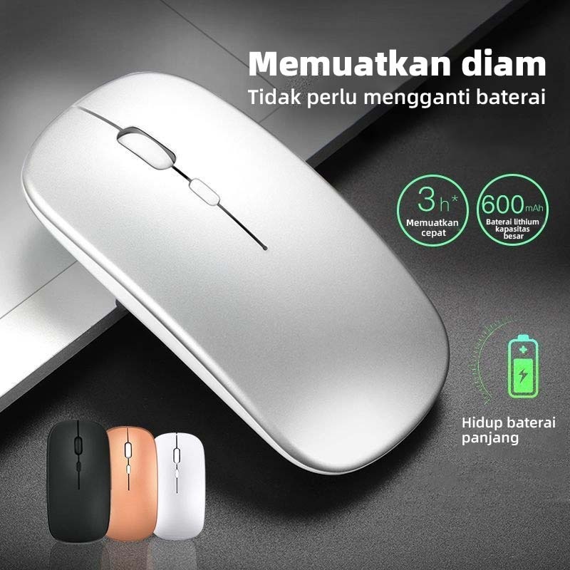 Pasevin Mouse Wireless Windows Slim Tipis usb Automatic Optical Laptop Komputer / Model Pengisian Da