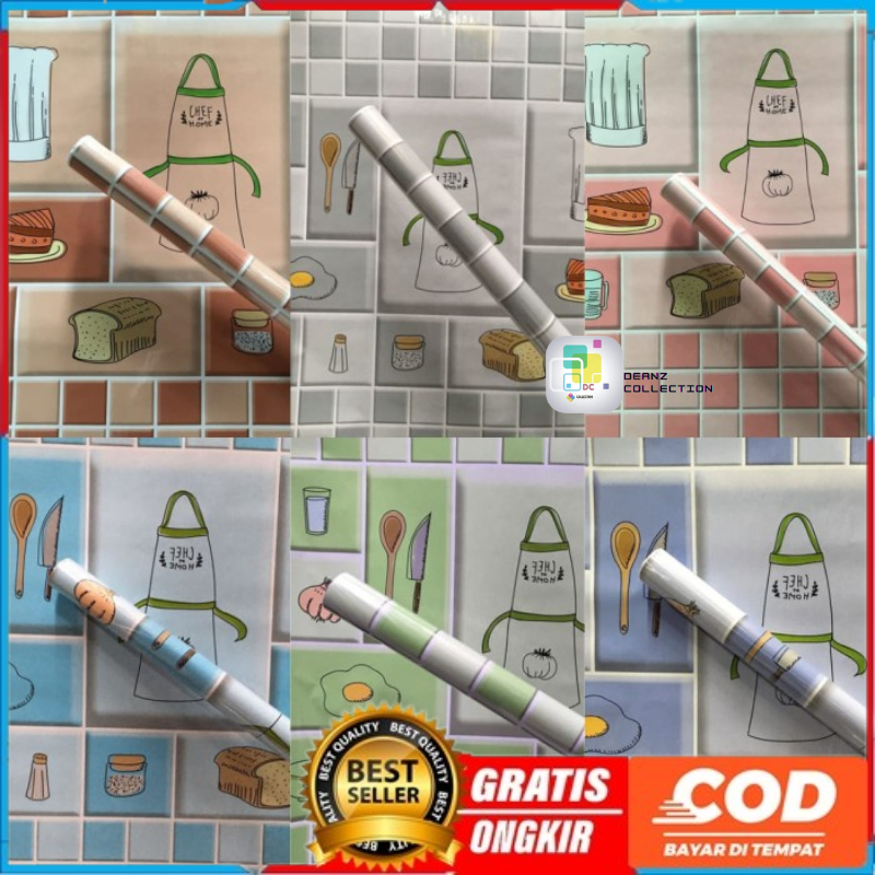 WALLPAPER Kitchen Anti Api Air & Minyak Wallpaper Dapur Kitchen Set Kamar Mandi Wallpaper Premium Da