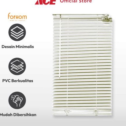 Tawaran Ace Forhom 6X18 cm Venetian Blinds 25 Mm  Putih Tirai Penutup Kerai Hordeng Penghalau Cahaya