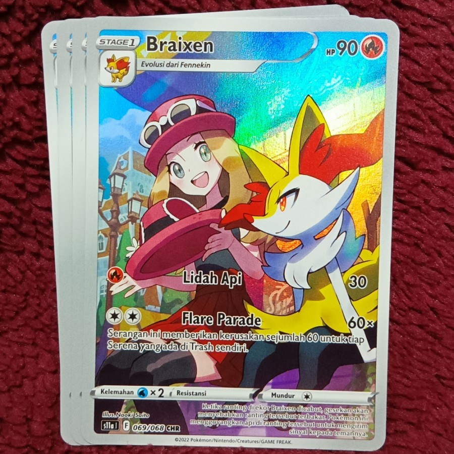 Braixen CHR s11a - Pokemon TCG Indonesia foil holo