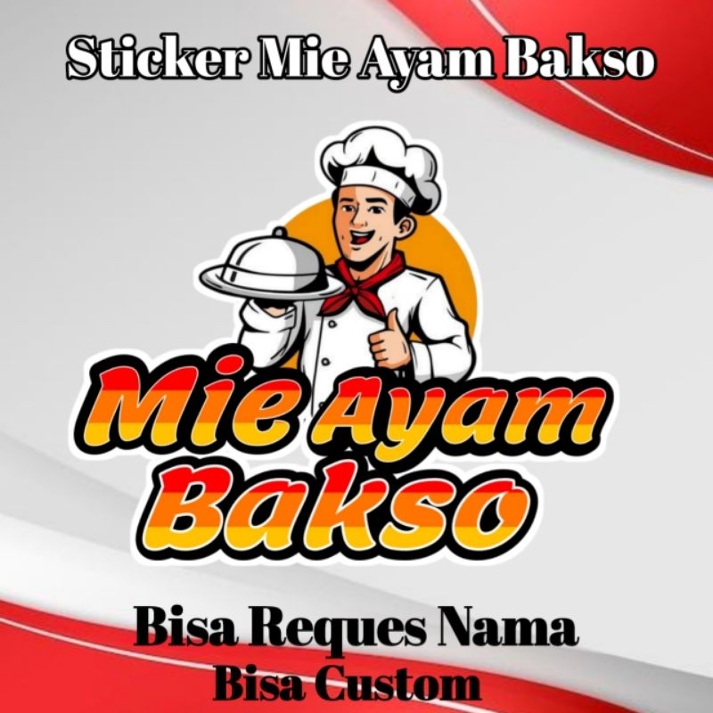 

Stiker Mie Ayam Bakso | Stiker Gerobak Jualan