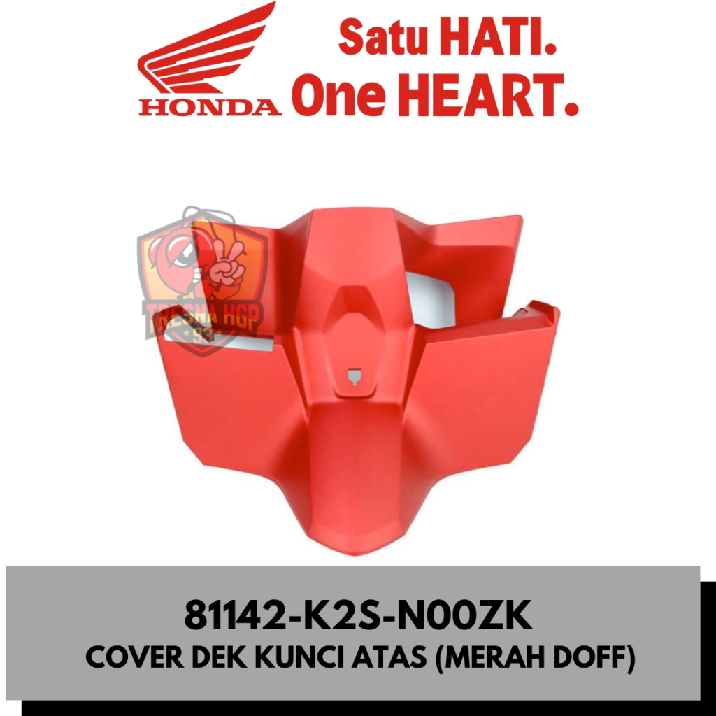81142-K2S-N00ZK COVER DEK KUNCI ATAS (MERAH DOFF) VARIO 160 K2S ORIGINAL | COVER INNER UPPER 81142K2