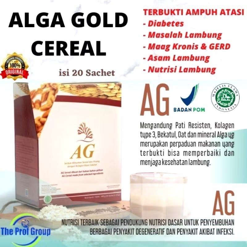 ALGA GOLD CEREAL ATASI DIABETES LAMBUNG KANKER TUMOR BENJOLAN DLL AG SEREAL NUTRISI LAMBUNG AG CEREA