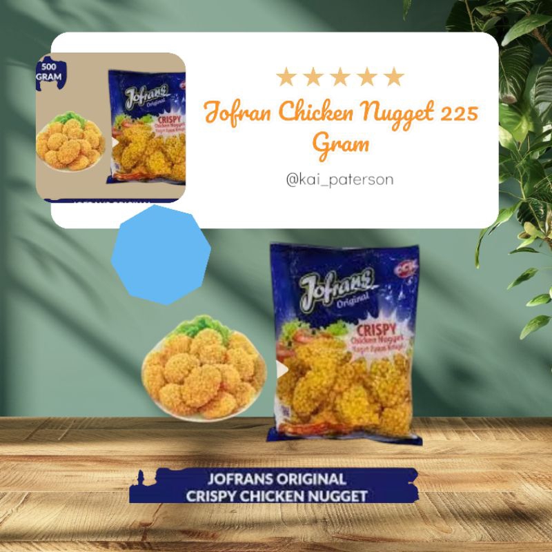 

Jofrans Chicken Nuget Crispy 225gram