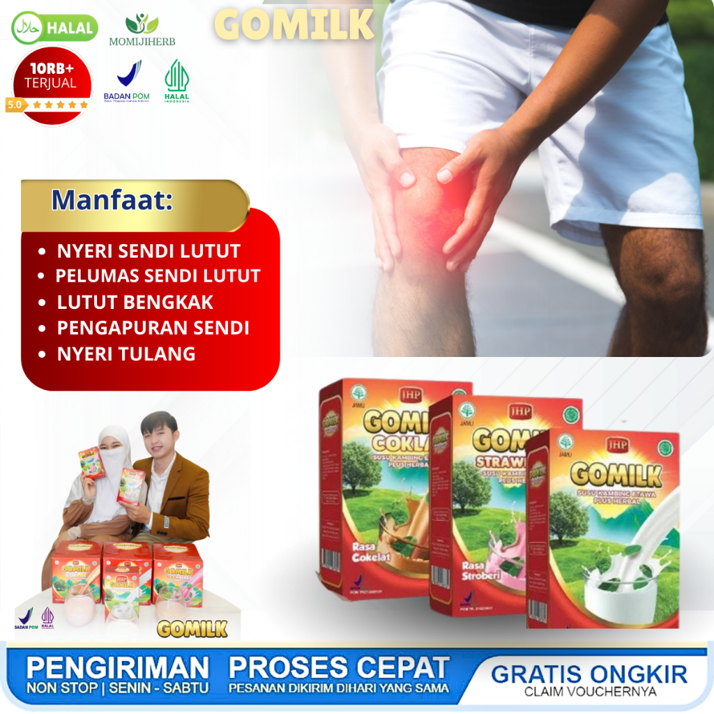 GOMILK Susu Kambing Etawa Plus Obat Herbal Atasi Pelumas Tulang Dan Sendi Lutut Kaku Nyeri Sendi Lut